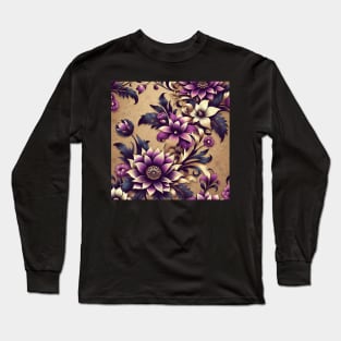 Purple Flowers Long Sleeve T-Shirt